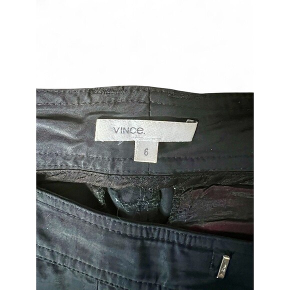 VTG Vince Black Strap Pants Women’s Size 6, Edgy Buckle Detail Cargo Trousers - Picture 7 of 12